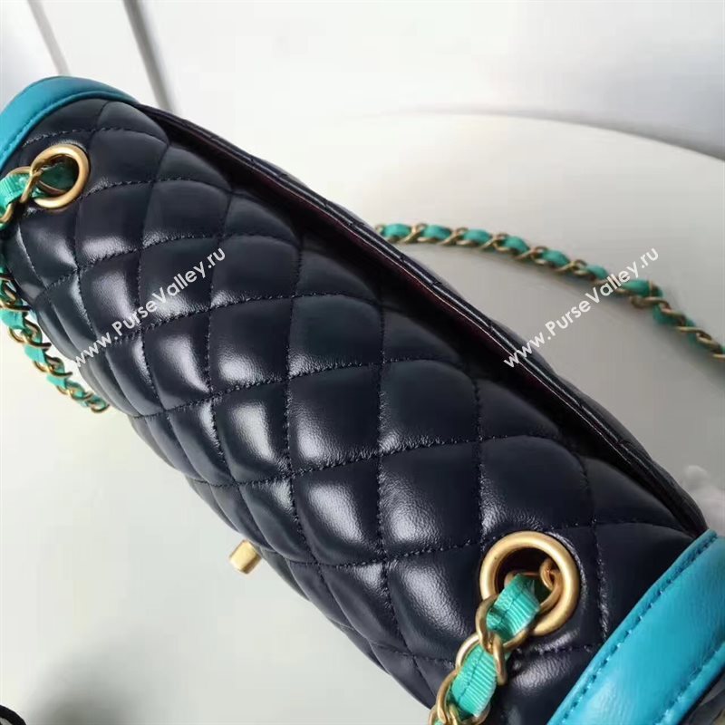 Chanel lambskin tri classic flap black shoulder bag 6223