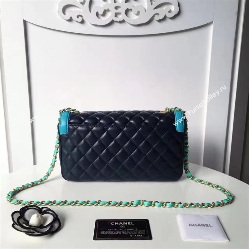 Chanel lambskin tri classic flap black shoulder bag 6223