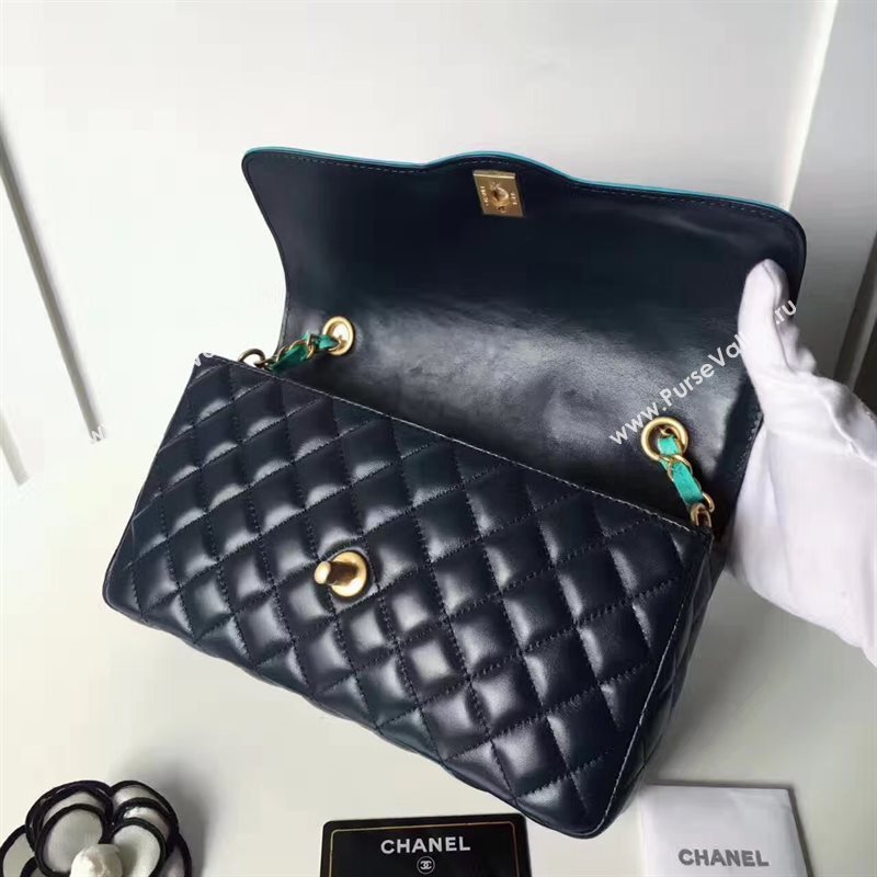 Chanel lambskin tri classic flap black shoulder bag 6223