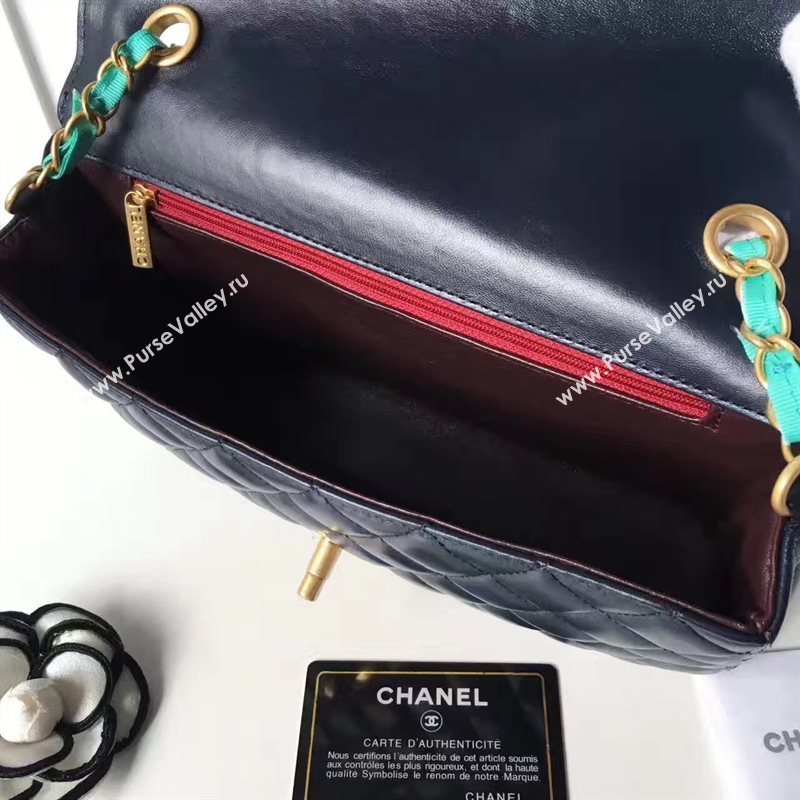 Chanel lambskin tri classic flap black shoulder bag 6223