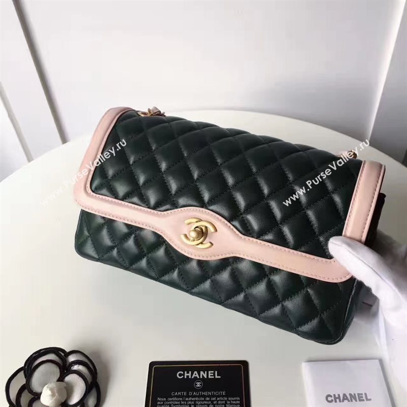 Chanel lambskin tri classic flap black shoulder bag 6224