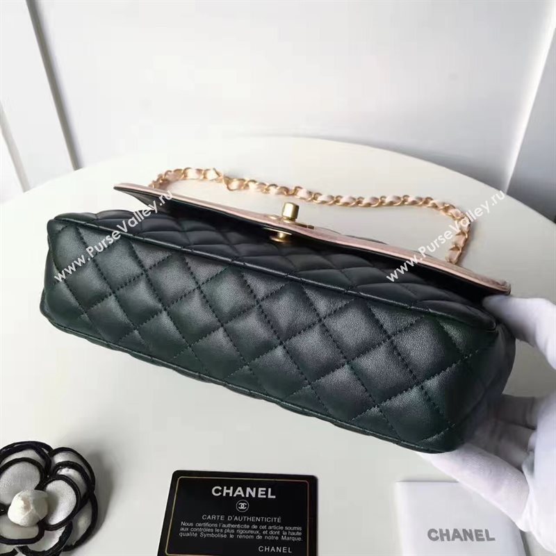Chanel lambskin tri classic flap black shoulder bag 6224