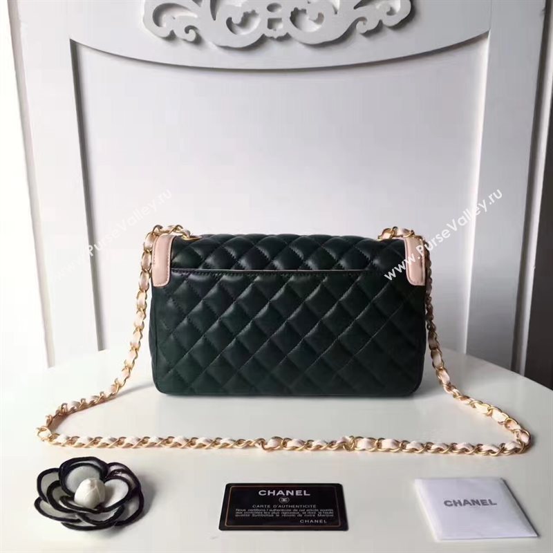 Chanel lambskin tri classic flap black shoulder bag 6224