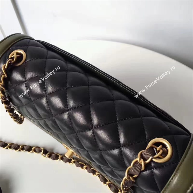 Chanel lambskin tri classic flap black shoulder bag 6225