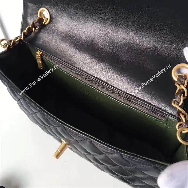 Chanel lambskin tri classic flap black shoulder bag 6225