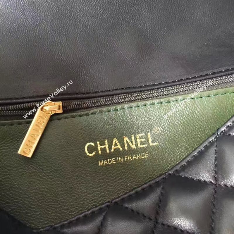 Chanel lambskin tri classic flap black shoulder bag 6225