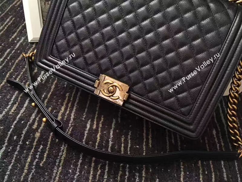 Chanel caviar lambskin large le boy hanbag black bag 6229