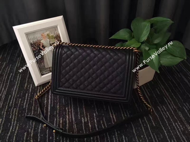 Chanel A67088 lambskin 28cm large le black boy bag 6230