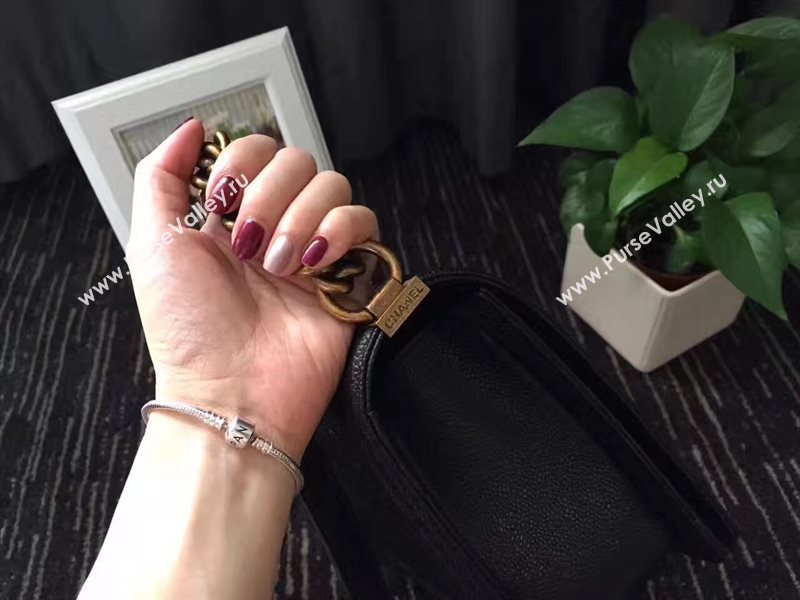 Chanel A67088 lambskin 28cm large le black boy bag 6230