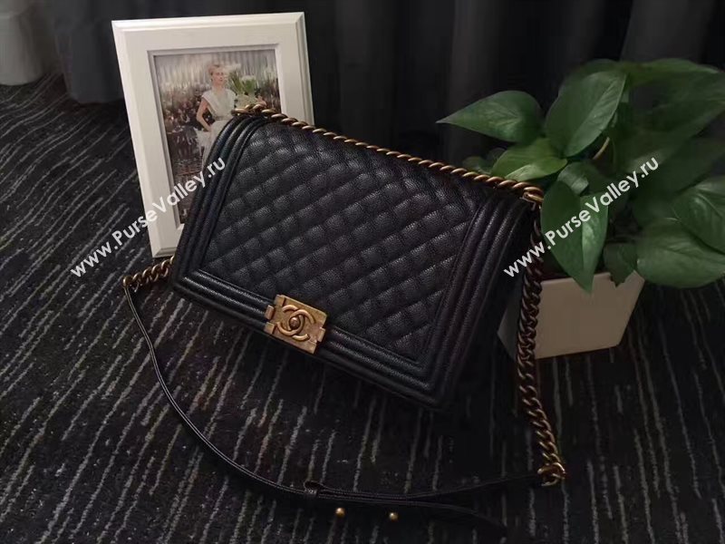 Chanel A67088 lambskin 28cm large le black boy bag 6230