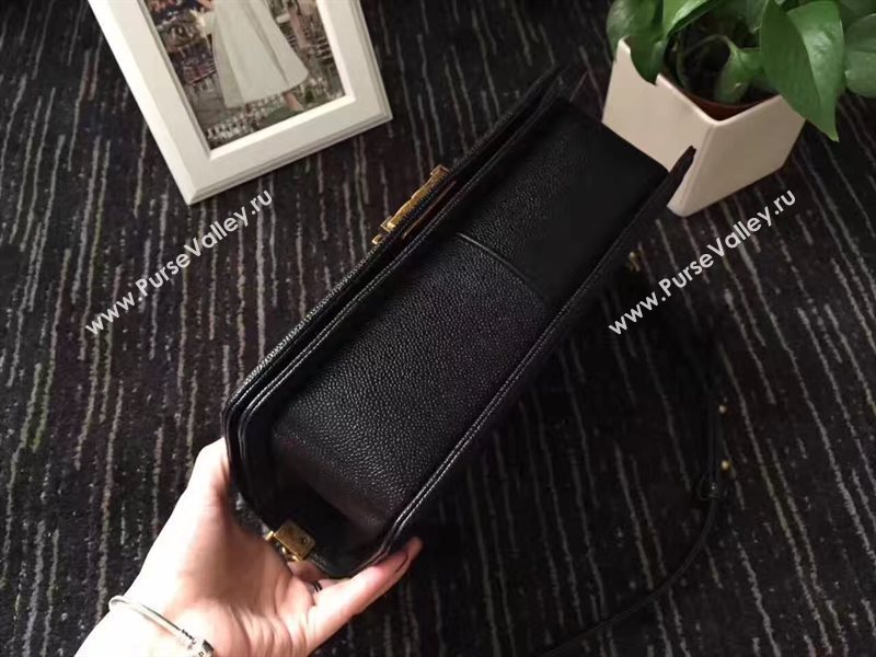 Chanel A67088 lambskin 28cm large le black boy bag 6230