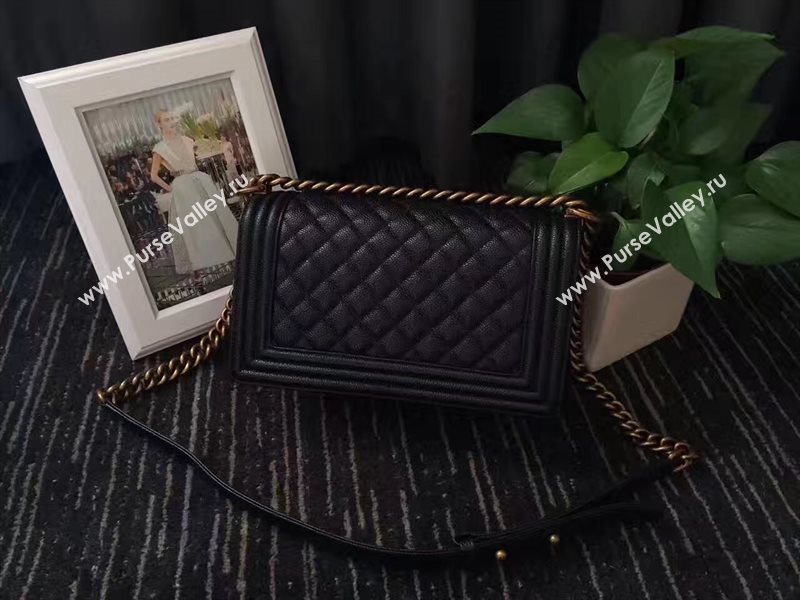 Chanel A67086 caviar lambskin medium le black boy bag 6231