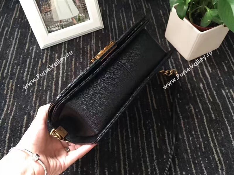 Chanel A67086 caviar lambskin medium le black boy bag 6231