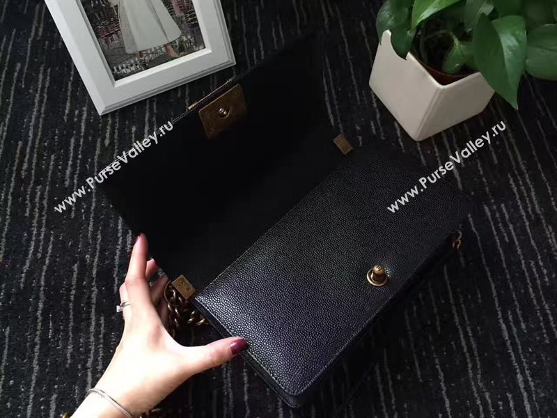 Chanel A67086 caviar lambskin medium le black boy bag 6231