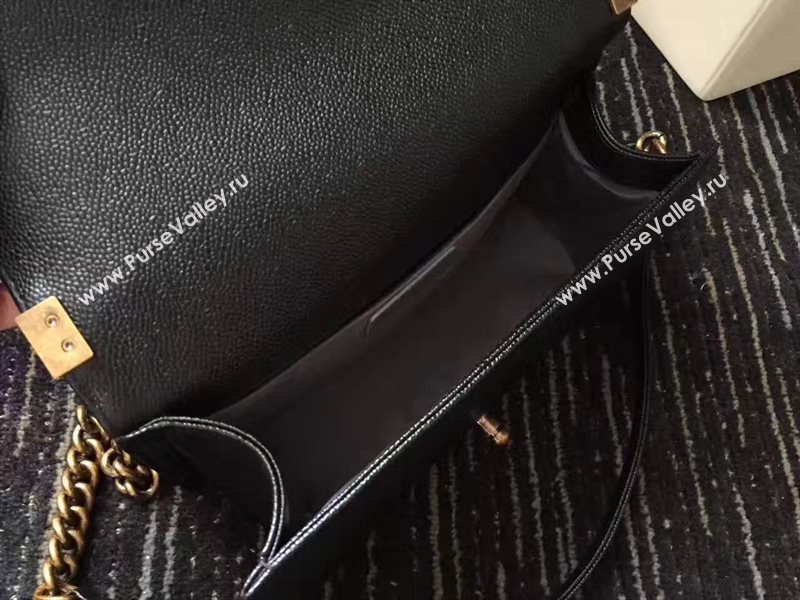 Chanel A67086 caviar lambskin medium le black boy bag 6231