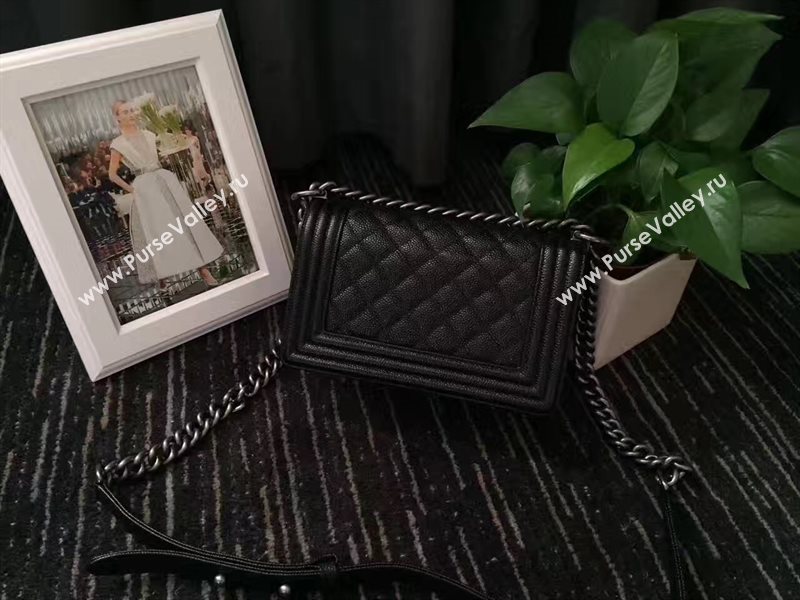 Chanel A67085 lambskin small le boy handbag black bag 6232