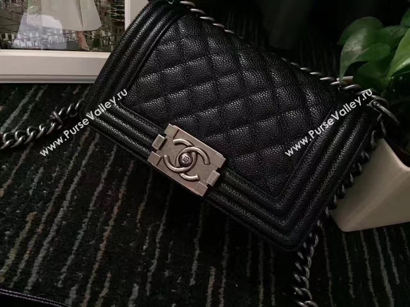 Chanel A67085 lambskin small le boy handbag black bag 6232