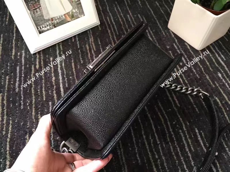 Chanel A67085 lambskin small le boy handbag black bag 6232