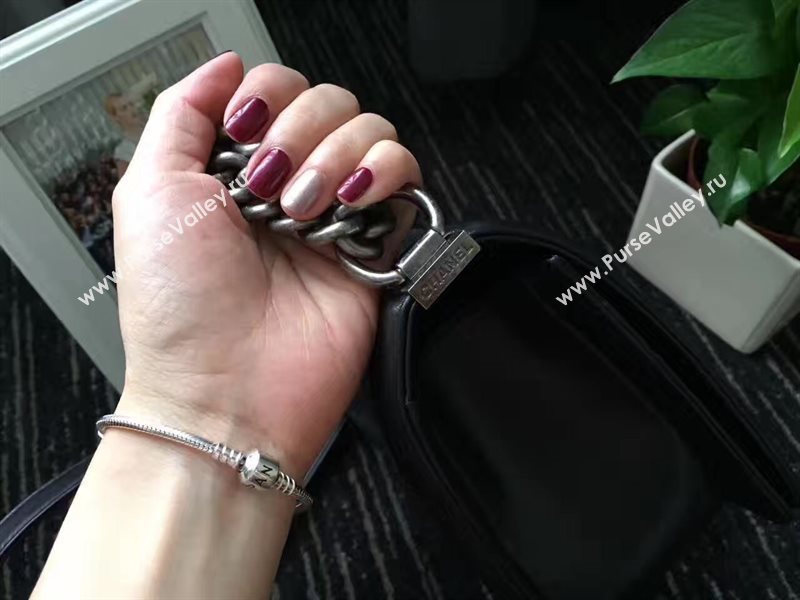 Chanel python medium le boy handbag black bag 6233