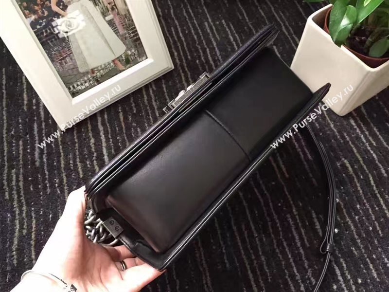 Chanel python medium le boy handbag black bag 6233