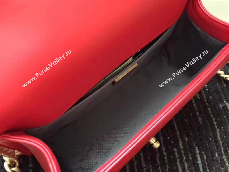 Chanel python medium le boy handbag red bag 6234