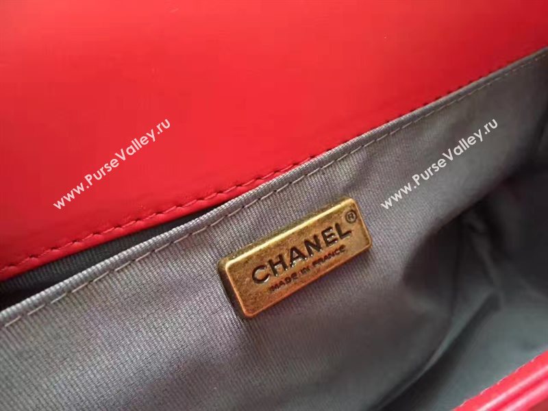 Chanel python medium le boy handbag red bag 6234