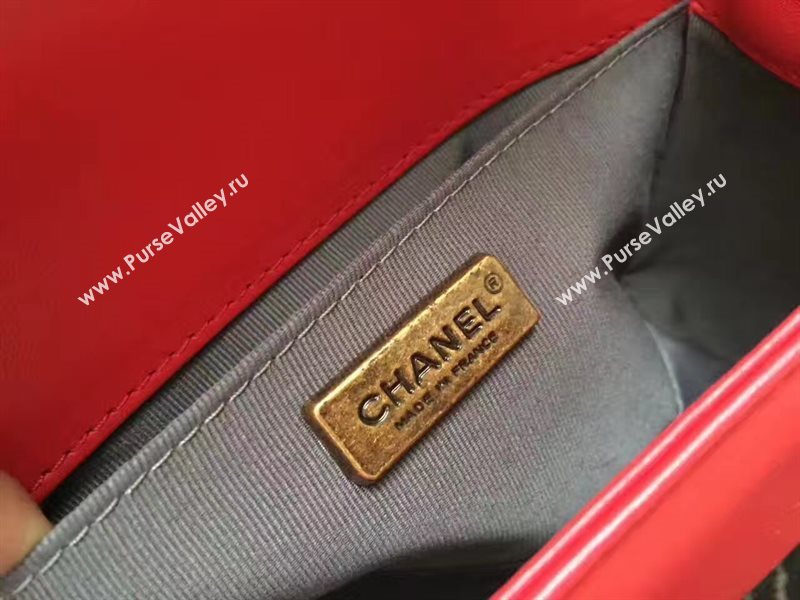 Chanel python small le boy handbag red bag 6236