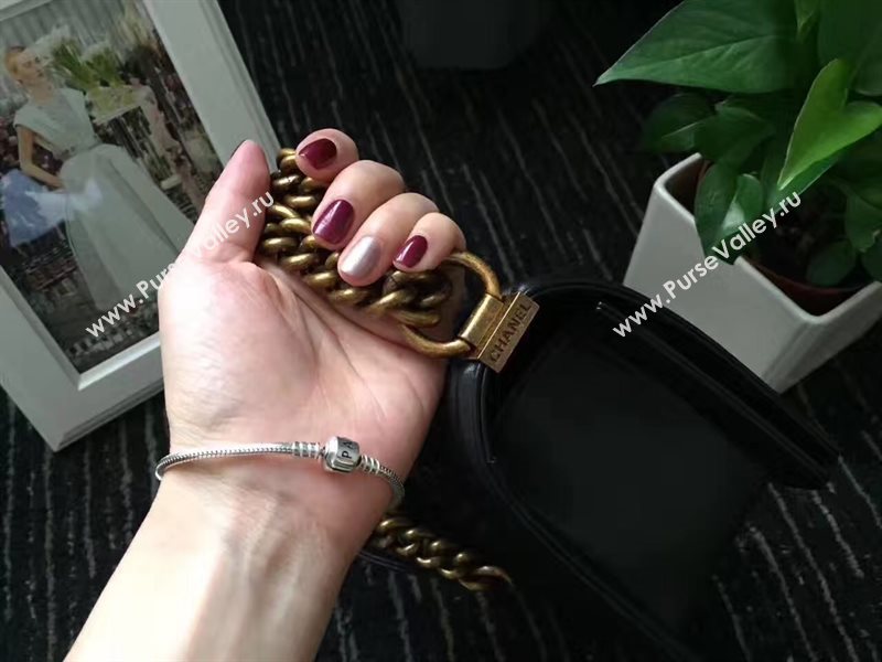 Chanel python small le boy handbag black bag 6237