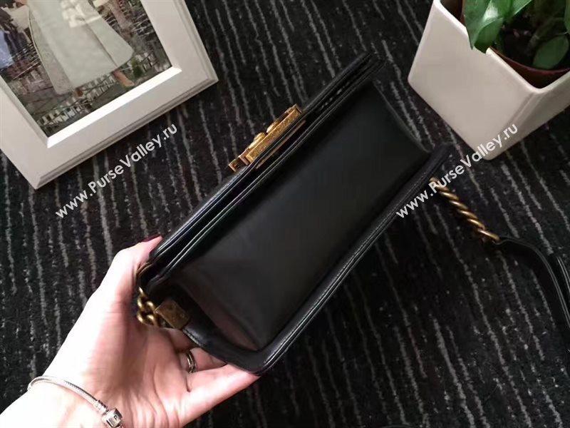 Chanel python small le boy handbag black bag 6237