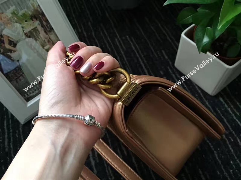 Chanel python small le boy handbag apricot bag 6238