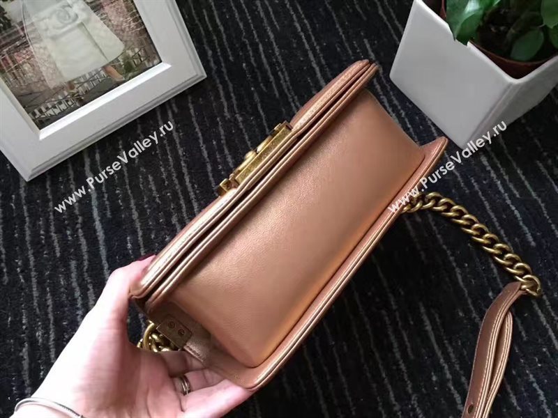 Chanel python small le boy handbag apricot bag 6238