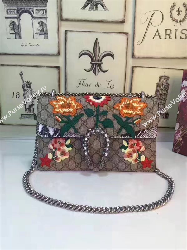 Gucci GG padlock flower shoulder bag 6344