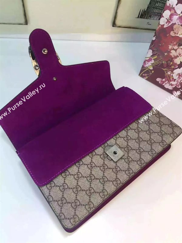 Gucci GG padlock shoulder bird gray wine v bag 6346