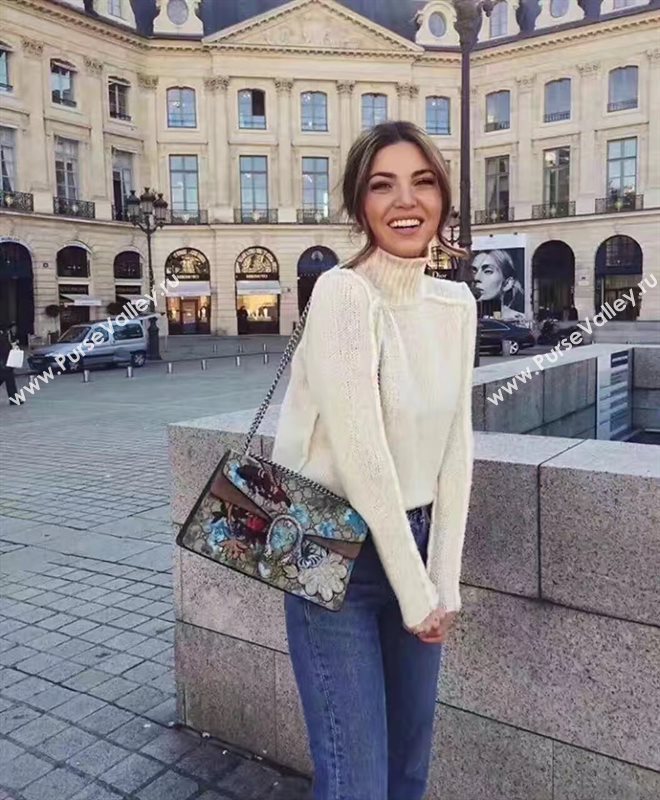 Gucci GG flower shoulder padlock bag 6348