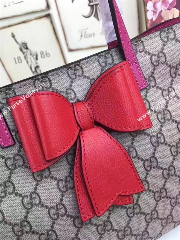 Gucci mini red bow GG handbag tote bag 6358