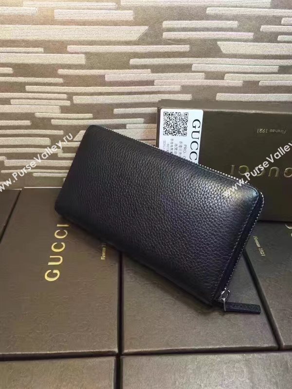 Gucci GG black wallet zipper bag 6361