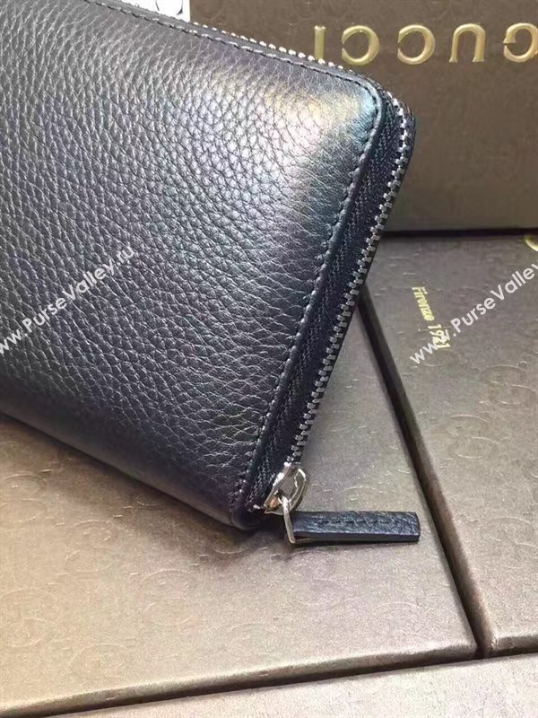 Gucci GG black wallet zipper bag 6361