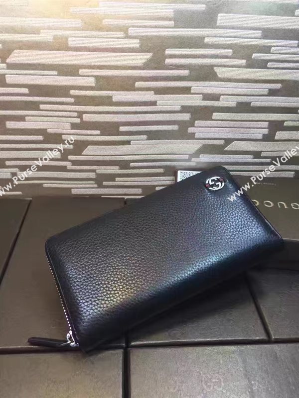 Gucci GG black wallet zipper bag 6361