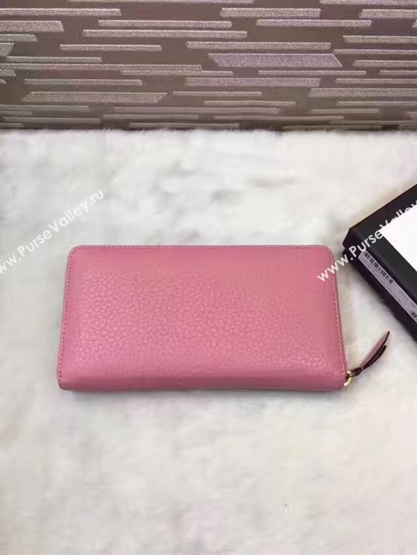 Gucci zipper pink wallet GG bag 6364