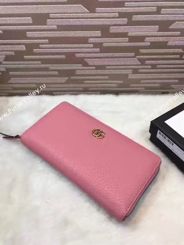 Gucci zipper pink wallet GG bag 6364