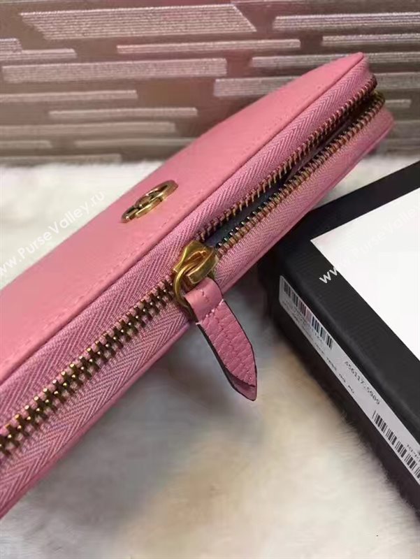 Gucci zipper pink wallet GG bag 6364