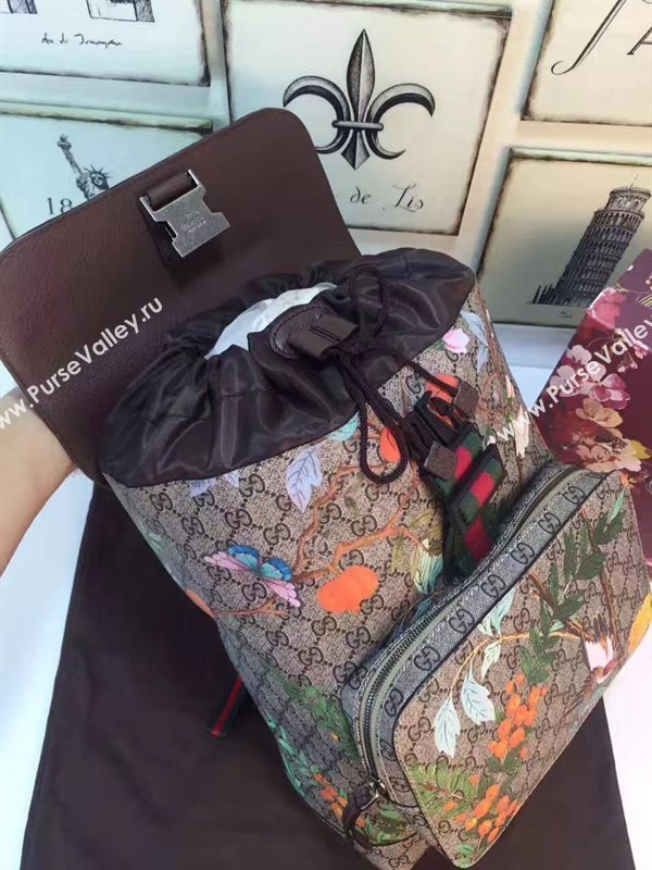 Gucci GG backpack tri color flower with bag 6366