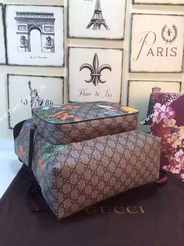 Gucci GG backpack tri color flower with bag 6366