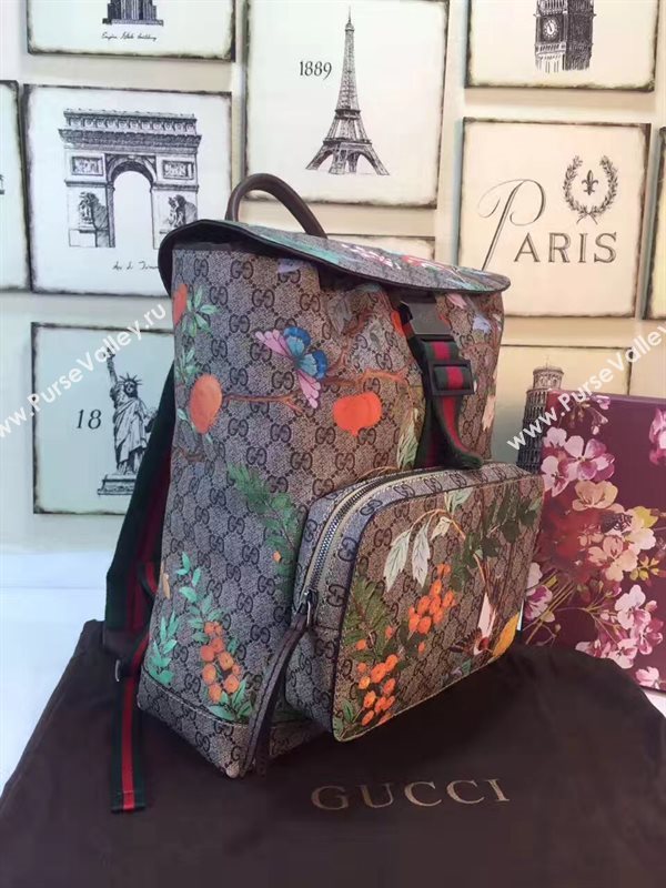 Gucci GG backpack tri color flower with bag 6366