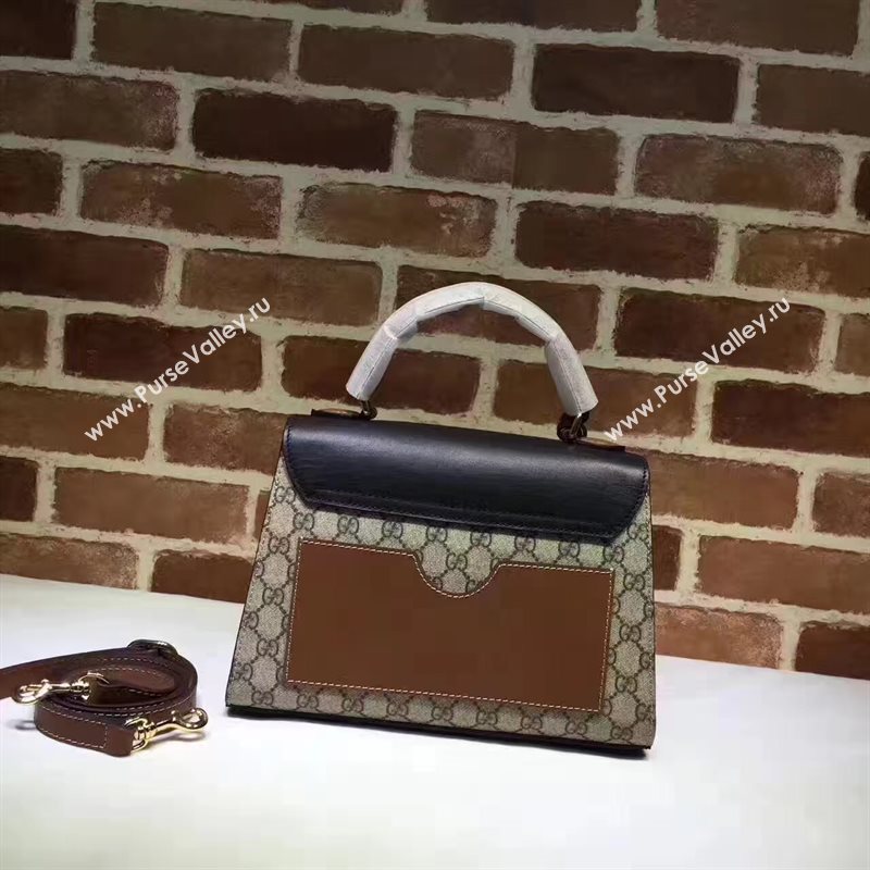 Gucci GG padlock v black flap handle top bag 6367