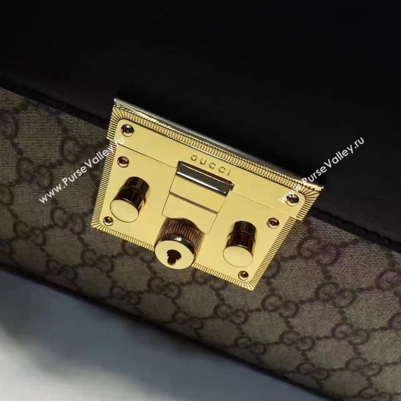 Gucci GG padlock v black flap handle top bag 6367