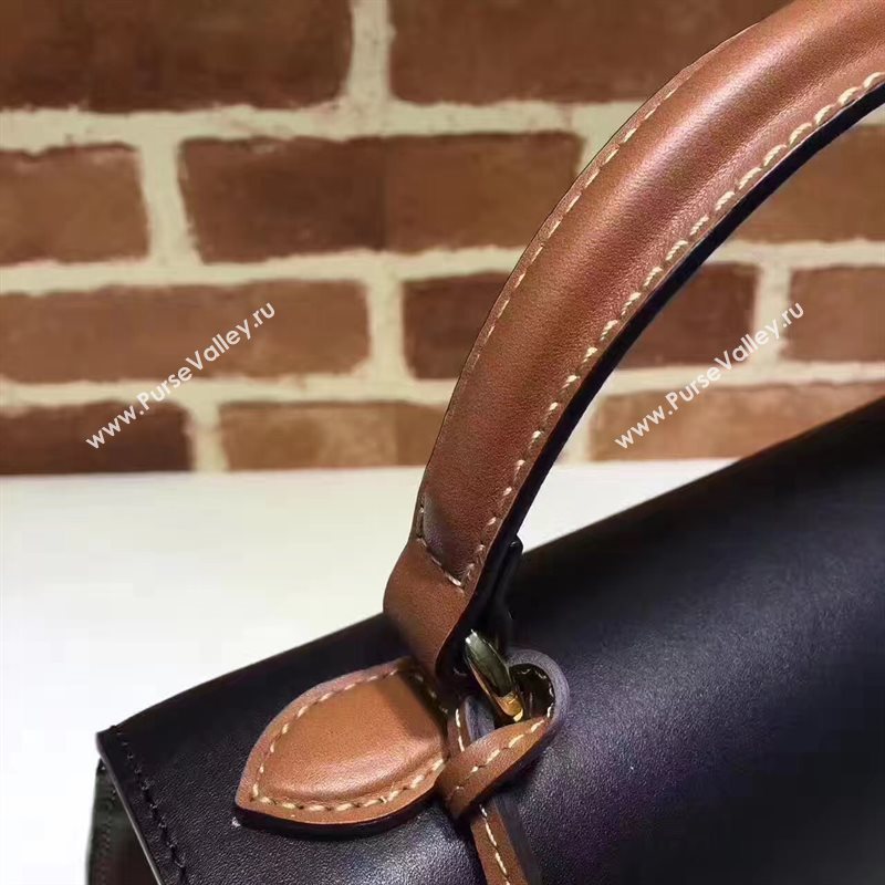 Gucci GG padlock v black flap handle top bag 6367