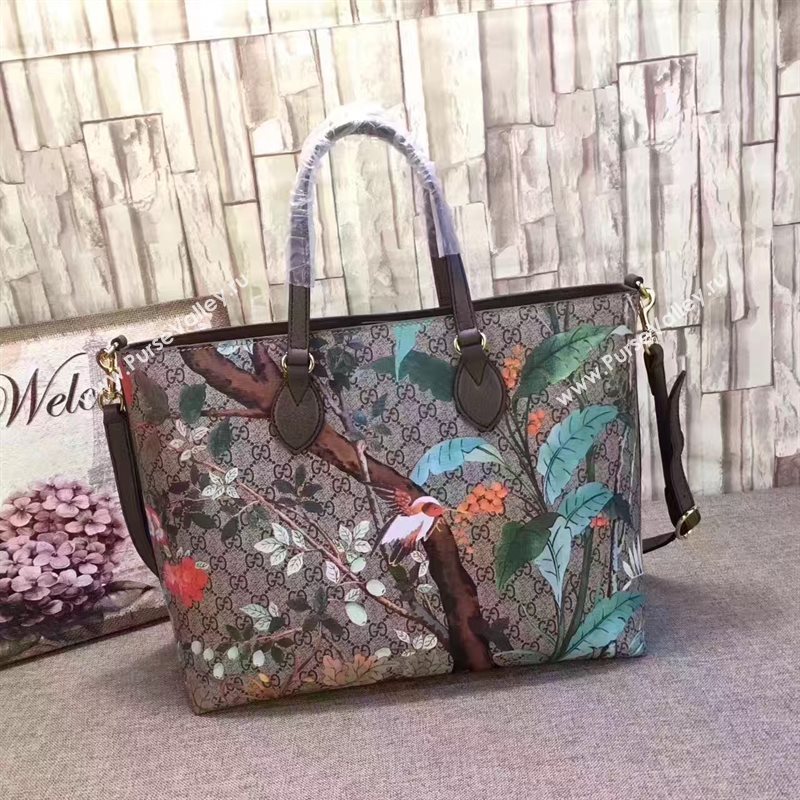 Gucci GG tote bird handbag flower bag 6373