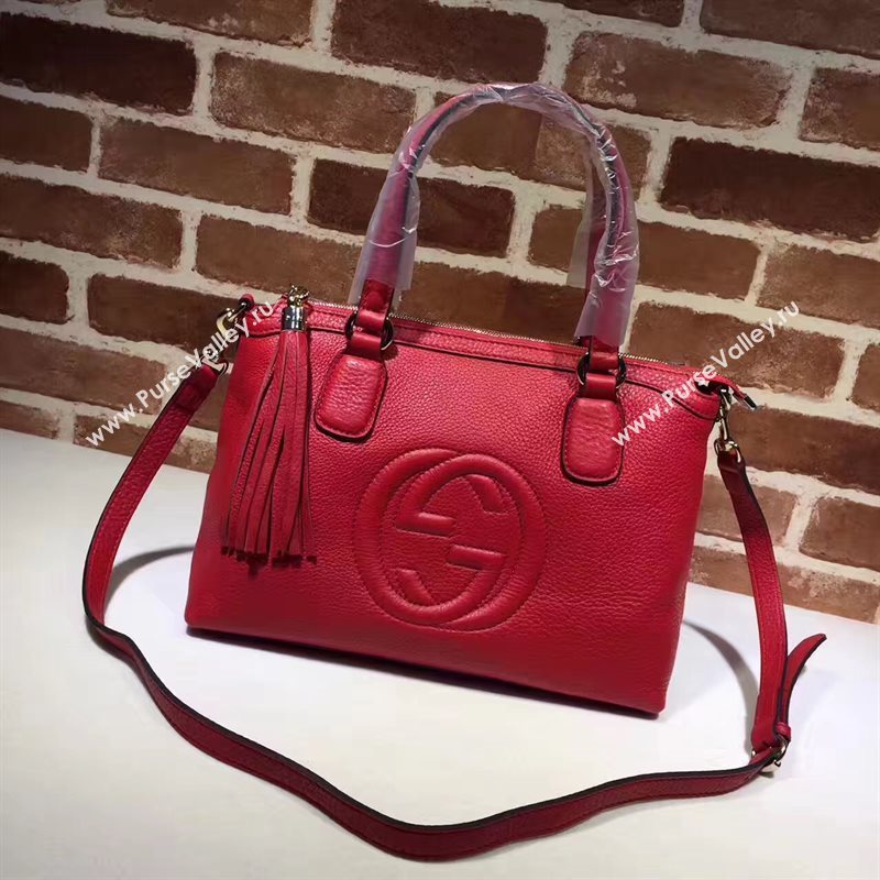 Gucci soho red tote handbag shoulder bag 6375