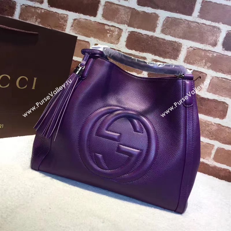 Gucci soho tote purple handbag shoulder bag 6378